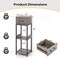 Costway 1/2 Pack 3 Tier Indoor Tall Plant Stand with Drawer Anti-tipping Devices Display Shelf